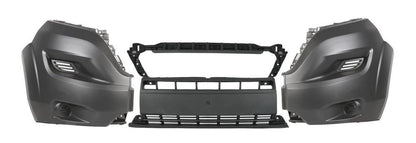 CITROEN RELAY 2014 - 2024 FRONT BUMPER CENTRE LEFT RIGHT ALL 3 SECTIONS BLACK