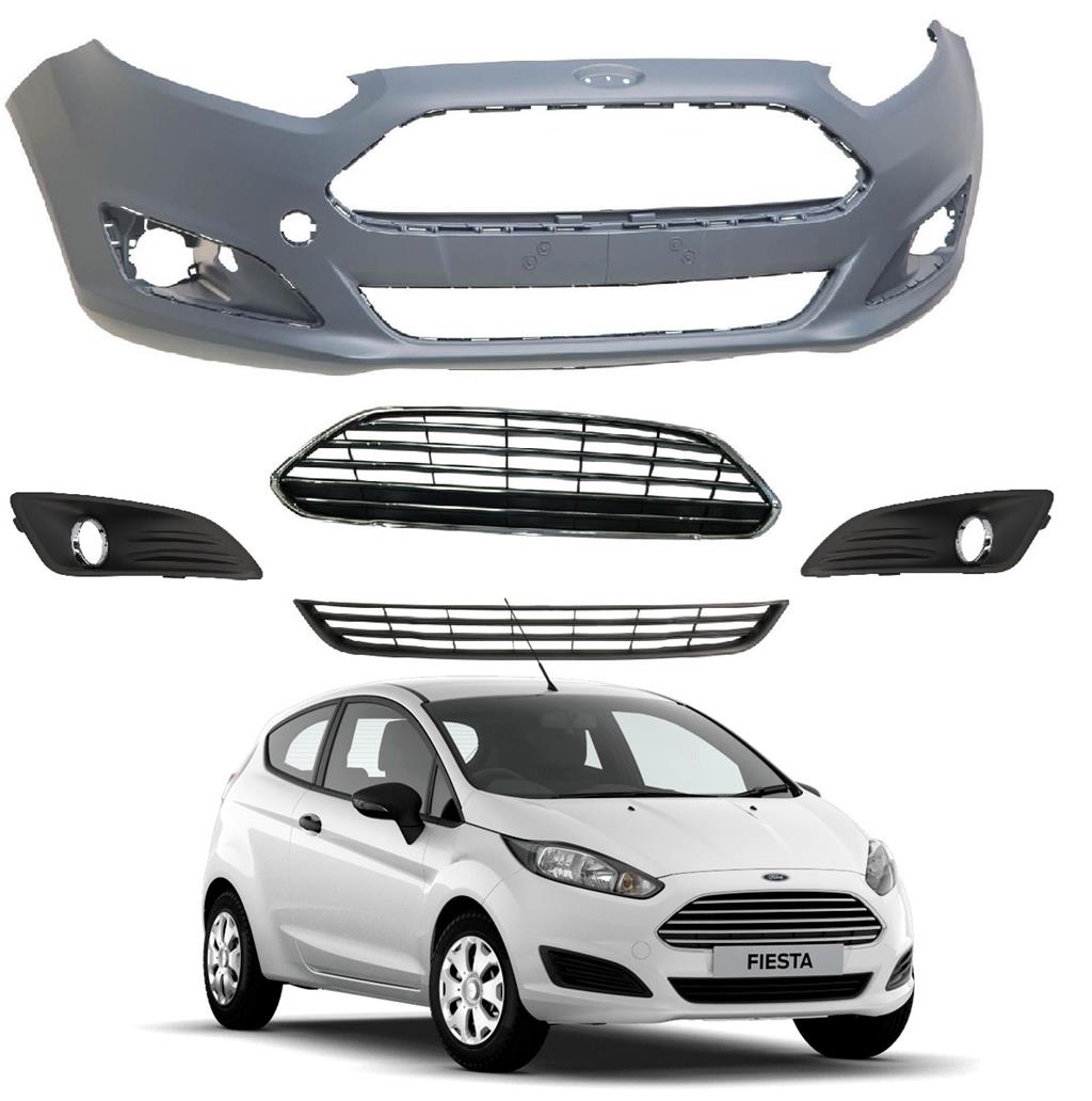 FORD FIESTA 2013 - 2017 FRONT BUMPER PRIMET  KIT WITH GRILLES COMPLETE NEW