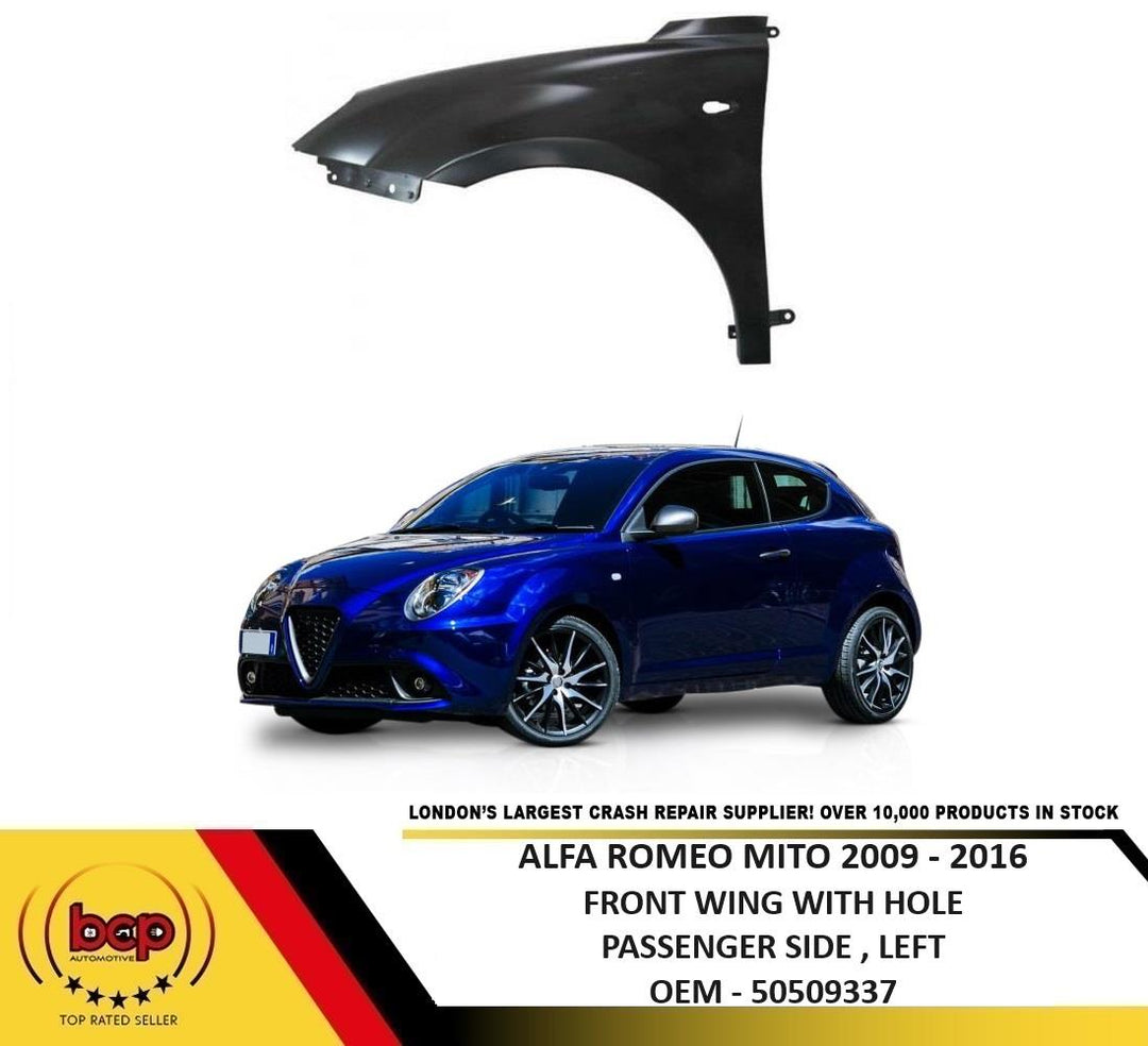 ALFA MITO 2009 - 2016 FRONT WING LEFT PASSENGERS FENDER SIDE PANEL PRIMED
