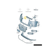 AUDI A1 2015 – 2018 FRONT BUMPER LOWER CENTRE GRILLE TRIM TEXTURED BLACK