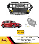 Load image into Gallery viewer, AUDI A3 2012 - 2016 SPORT FRONT RADIATOR GRILLE WITH 2 PDC HOLES 8V38536511QP