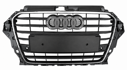 AUDI A3 2012 - 2016 SPORT FRONT RADIATOR GRILLE WITH 2 PDC HOLES 8V38536511QP