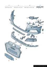 AUDI A3 S-LINE 2016 – 2020 FRONT BUMPER LOWER CENTRE GRILLE TEXTURED BLACK NEW