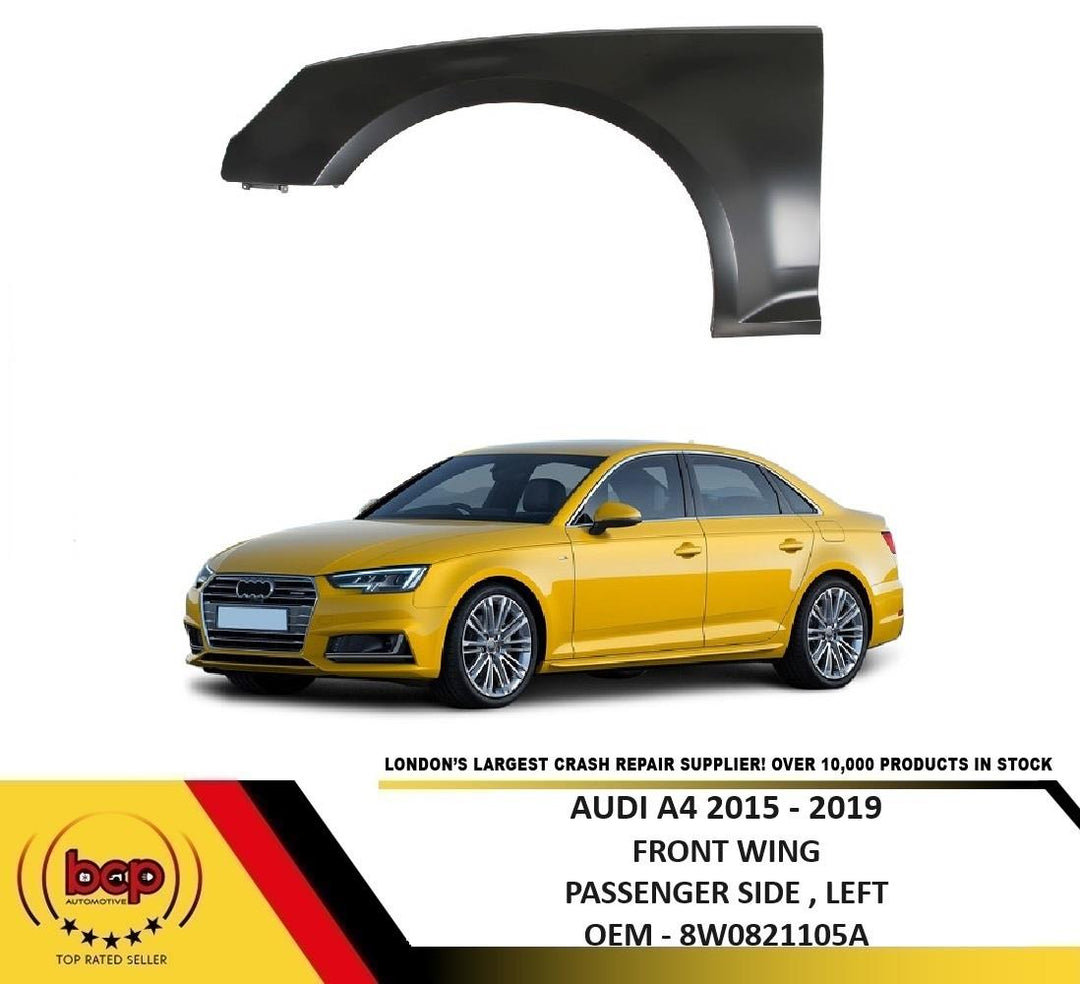 AUDI A4 B9 2015 - 2019 FRONT WING LEFT PASSENGERS SIDE FENDER PANEL PRIMED