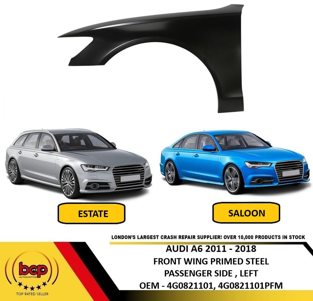 AUDI A6 C7 4G 2011 - 2018 FRONT WING PASSENGER SIDE LEFT INSURANCE APPROVED