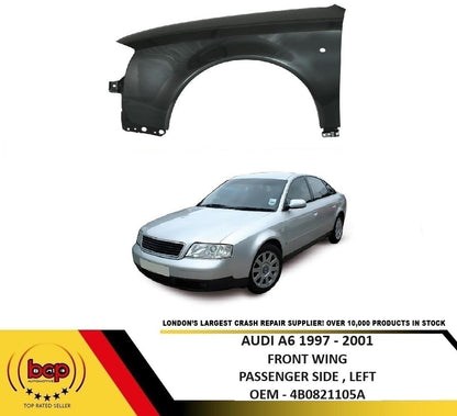 AUDI A6 1997 - 2001 FRONT WING PASSENGERS SIDE LEFT NEARSIDE BRAND NEW PRIMED