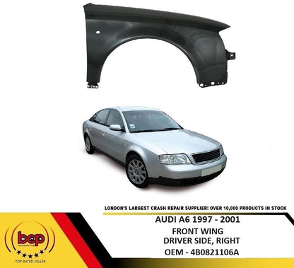 AUDI A6 1997 - 2001 FRONT WING RIGHT HAND DRIVERS OFFSIDE O/S