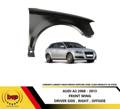 AUDI A3 2008 2009 2010 2011 2012 FRONT WING DRIVERS SIDE RIGHT RH HATCHBACK
