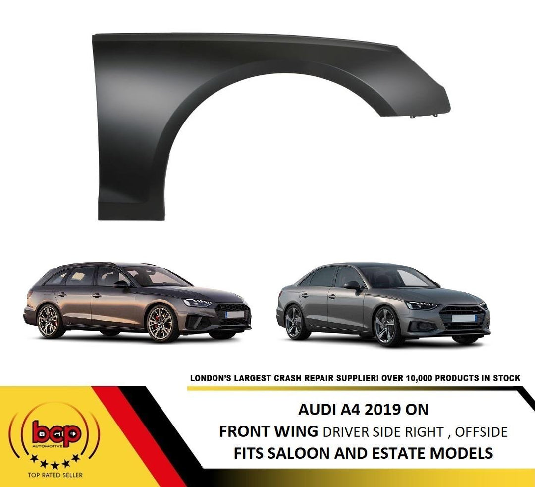 AUDI A4 2019 ONWARDS FRONT WING RIGHT DRIVERS SIDE PRIMED FENDER SIDE PANEL