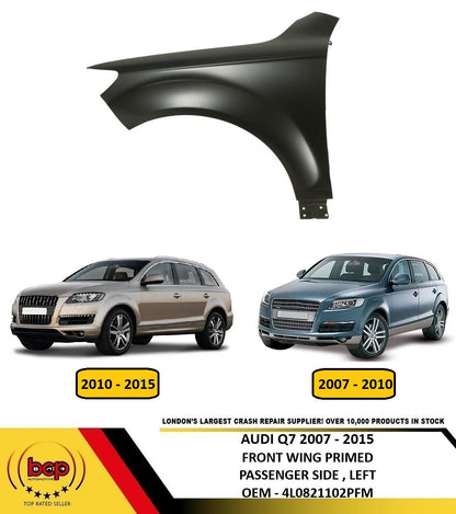 AUDI Q7 2007 - 2015 FRONT WING FENDER PRIMED PASSENGER SIDE LEFT STEEL NEW