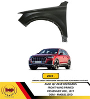 AUDI Q7 2019 ONWARDS FRONT WING FENDER PRIMED ALUMINIUM PASSENGER SIDE LEFT