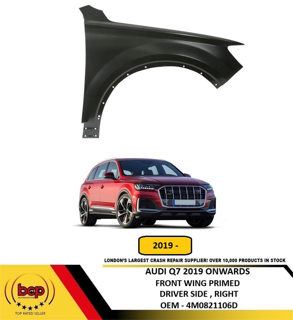 AUDI Q7 2019 ONWARDS FRONT WING FENDER PRIMED ALUMINIUM DRIVER SIDE RIGHT