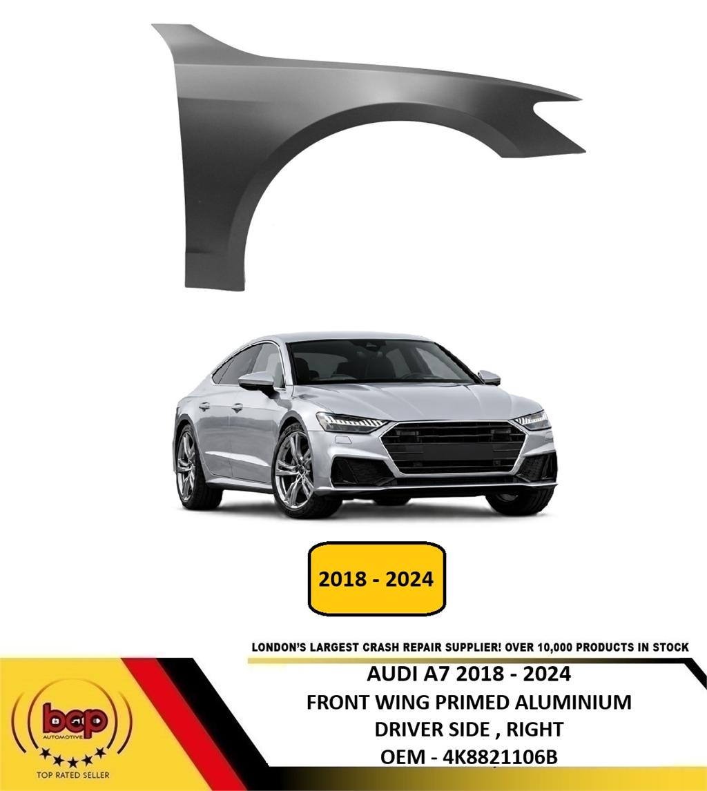 AUDI A7 2018 - 2024 FRONT WING FENDER PRIMED ALUMINIUM DRIVER RIGHT 4K8821106B