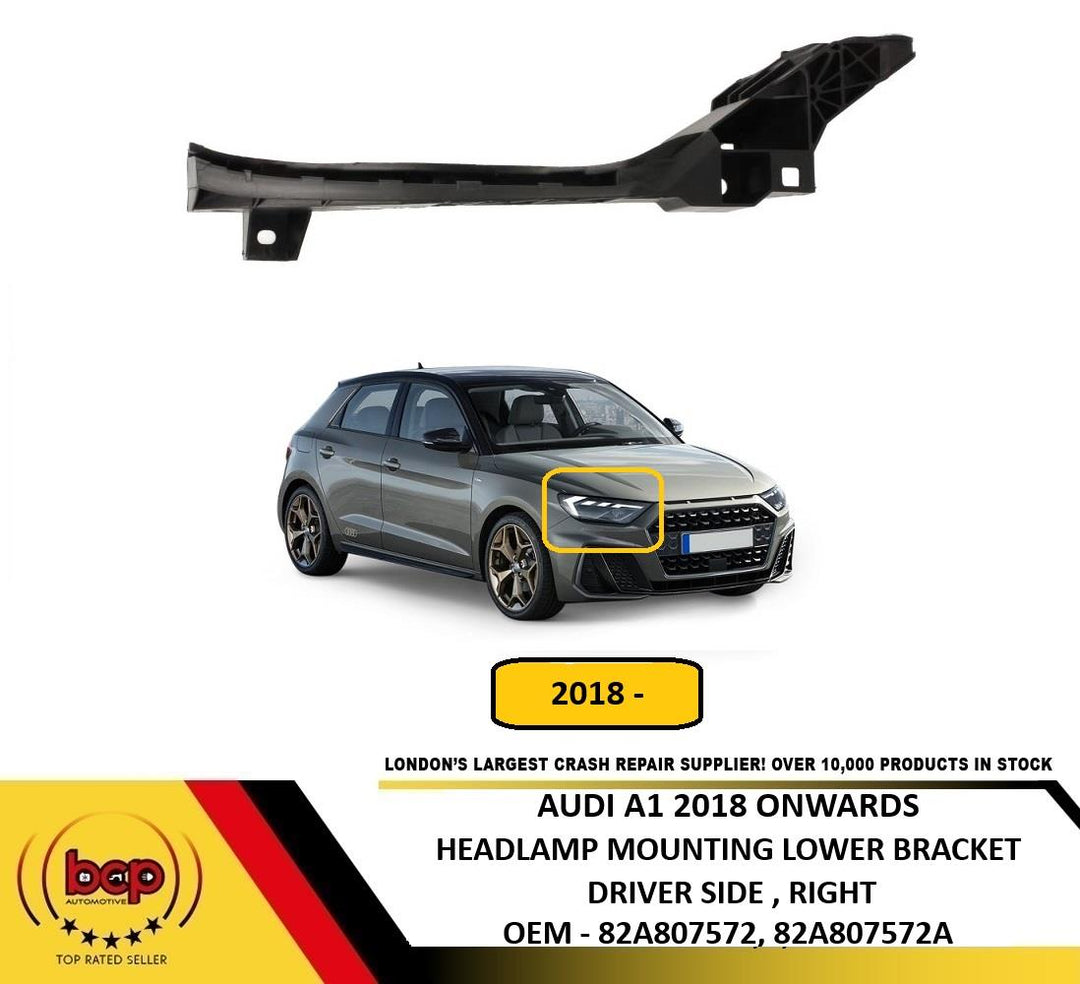 AUDI A1 2018 ONWARDS HEADLAMP BRACKET MOUNTING PANEL LOWER DRIVER SIDE RIGHT
