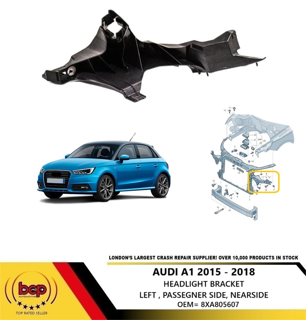 AUDI A1 2015 - 2018 HEADLIGHT MOUNTING BRACKET HOLDER LEFT PASSENGER SIDE