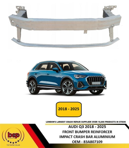 AUDI Q3 2018 - 2025 FRONT BUMPER REINFORCER IMPACT CRASH BAR ALUMINIUM 83A807109