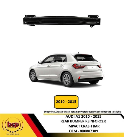 AUDI A1 2010 - 2015 FRONT BUMPER REINFORCER IMPACT CRASH BAR NEW 8X0807309