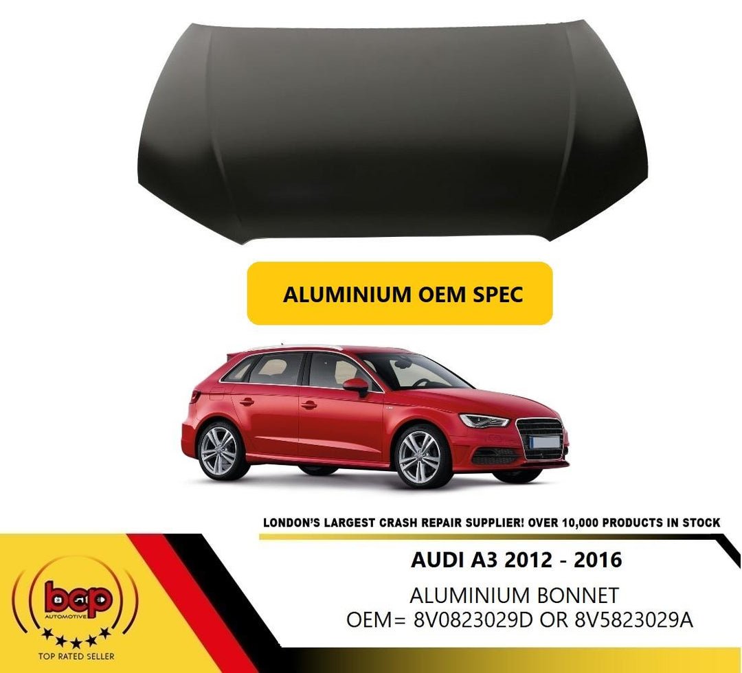 AUDI A3 2012 - 2016 BONNET ALUMINIUM OEM SPEC 8V0823029D HATCKBACK MODELS ONLY