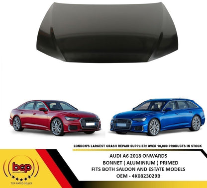 AUDI A6 2018 -2025 BONNET ALUMINIUM DELIVERED TO YOUR DOOR