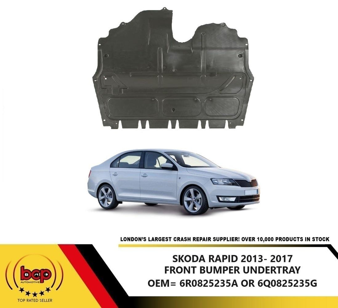 SKODA RAPID 2013 - 2017 ENGINE UNDERTRAY COVER UNDER BUMPER 6R0825235A no metal