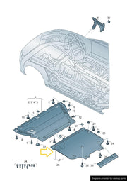 AUDI A5 2017 - 2024 ENGINE UNDERBODY SHEILD NOISE INSULATION UNDER GEARBOX