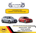 Load image into Gallery viewer, AUDI A3 2016 – 2019 S LINE FRONT BUMPER NO SENSOR HOLE OR WASHER NEW APPROVED
