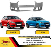 AUDI A1 2014 - 2018 ON FRONT BUMPER PRIMED NO SENSOR & NO WASHER HOLES 8XA807065
