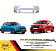 AUDI A1 2015 – 2018 FRONT BUMPER NOT SLINE PRIMED WITH PARKING SENSOR HOLES