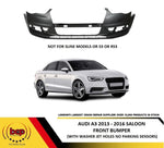 Load image into Gallery viewer, AUDI A3 SALOON 2013 - 2016 FRONT BUMPER WITH WASHER JETS HOLES  8V5807065AGRU
