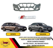 AUDI A4 2019 ON FRONT BUMPER PRIMED NO PARKING SENSOR HOLES S-LINE MODELS