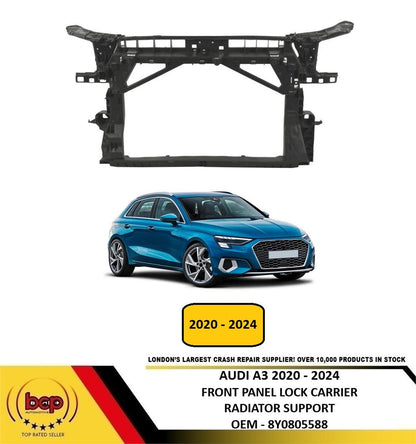 AUDI A3 2020 - 2024 FRONT PANEL LOCK CARRIER RADIATOR SUPPORT BONNET SLAM PANEL