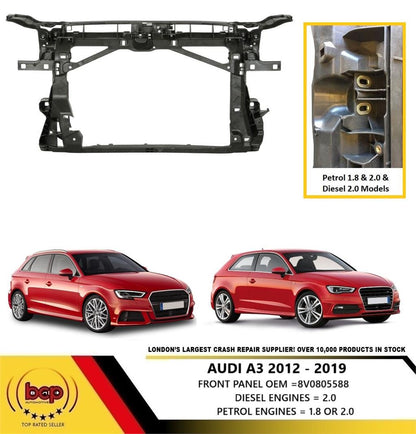AUDI A3 2012 - 2020 FRONT PANEL PETROL 1.8 & 2.0 DIESEL MODELS ONLY OEM QUALITY