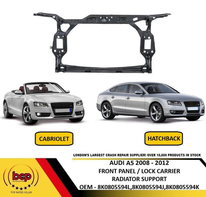 A5 2008 - 2012 FRONT PANEL SLAM PANEL LOCK CARRIER RADIATOR HOLDER SUPPORT