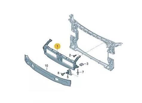 AUDI A4 2015 - 2018 FRONT INNER GRILLE HOLDER CENTRE SUPPORT AIR INTAKE BRACKET