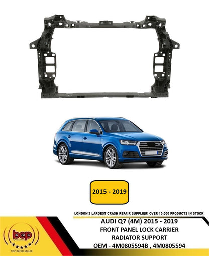 AUDI Q7 2015 - 2019 FRONT PANEL LOCK CARRIER RADIATOR SUPPORT NEW 4M0805594B