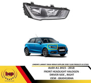 AUDI A1 2015 – 2018 FRONT HALOGEN HEADLIGHT WITH DRL DRIVER SIDE RIGHT