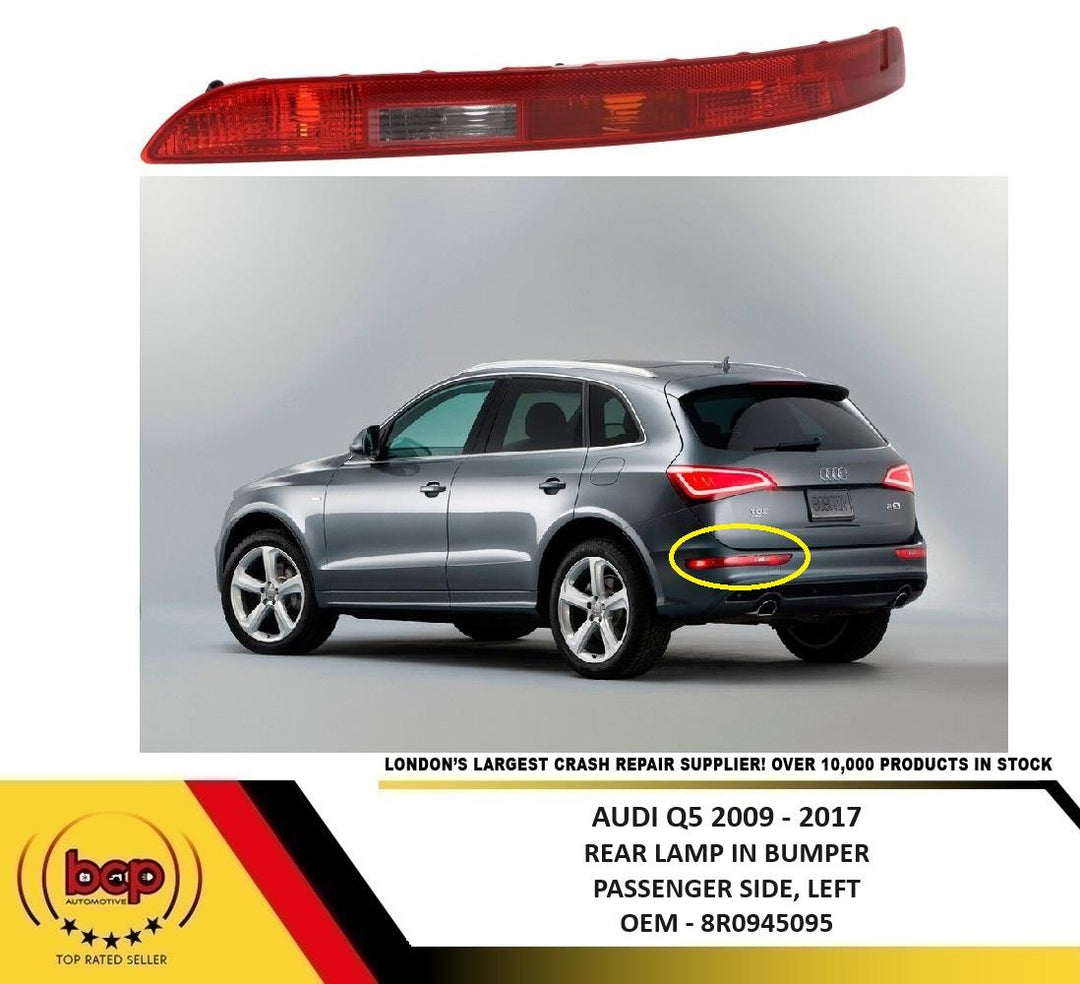 AUDI Q5 2009 – 2017 REAR FOG TAIL LIGHT LAMP IN BUMPER PASSENGER SIDE LEFT