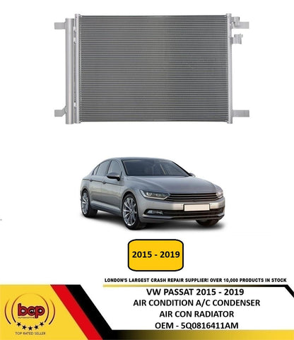 VW PASSAT 2015 - 2019 AIR CONDITION CONDENSER AIR CON A/C RADIATOR NEW