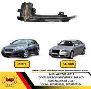 AUDI A6 2009 - 2011 DOOR MIRROR INDICATOR CLEAR LED PASSENGER SIDE LEFT