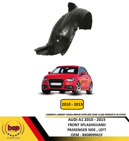 AUDI A1 2010 - 2015 FRONT WHEEL ARCH SPLASHGUARD INNER LEFT 8X0809961C OR F