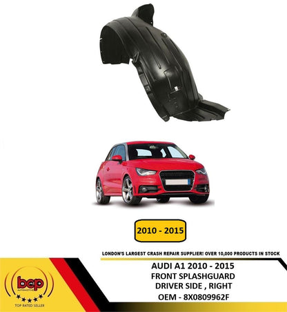AUDI A1 2010 - 2015 FRONT WHEEL ARCH SPLASHGUARD INNER ARCH RIGHT 8X0809962F