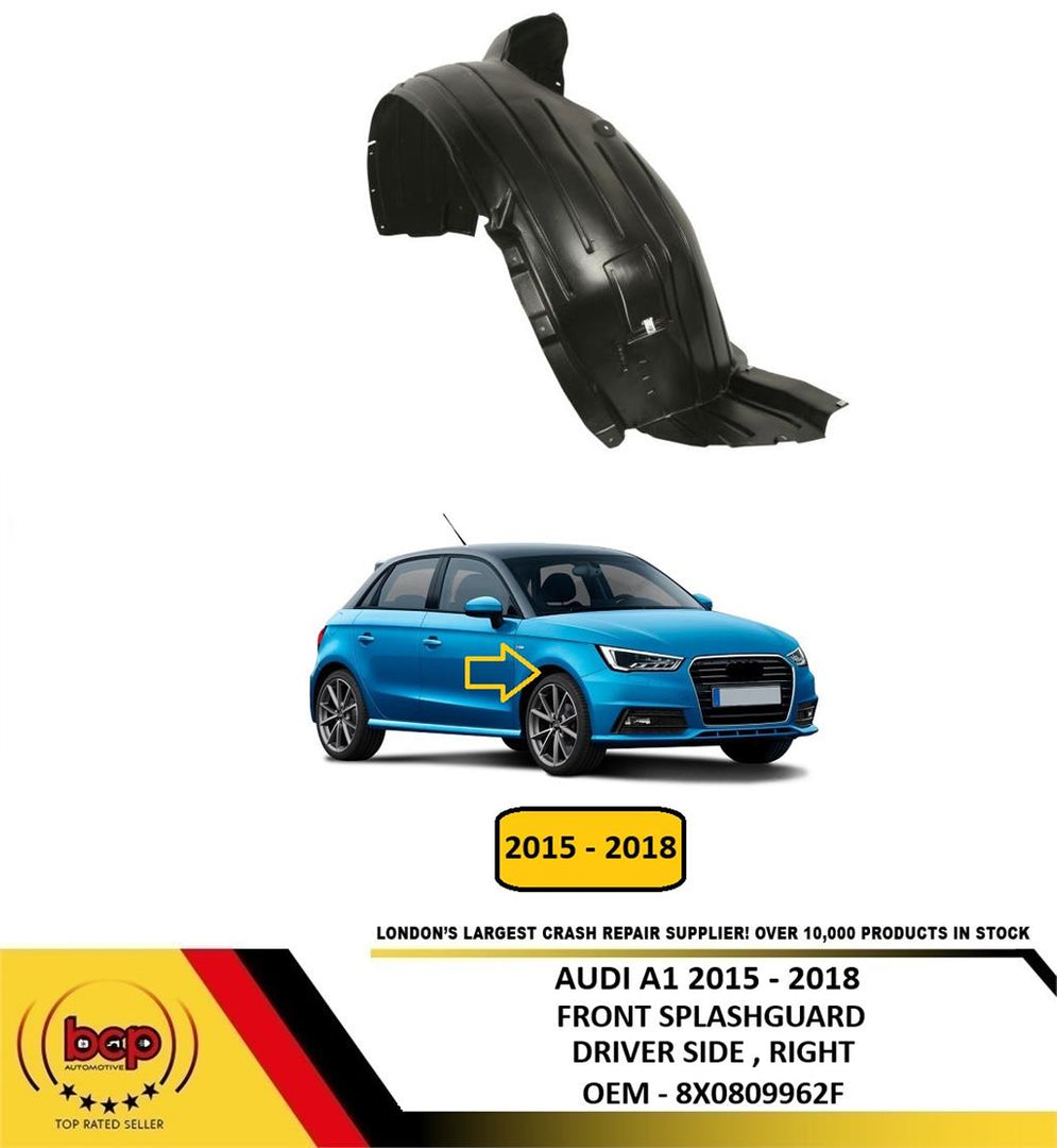 AUDI A1 2015 - 2018 FRONT WHEEL ARCH SPLASHGUARD INNER ARCH RIGHT 8X0809962F