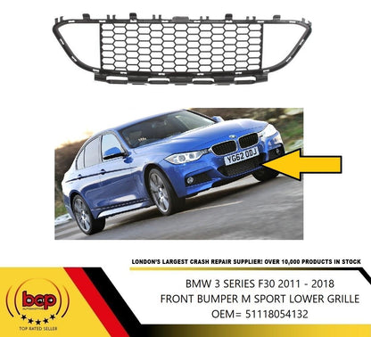BMW 3 SERIES F30 F31 2012 - 2019 FRONT BUMPER LOWER CENTRE GRILLE M SPORT ONLY
