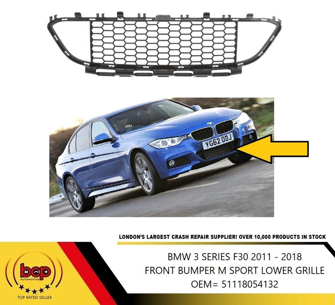 BMW 3 SERIES F30 F31 2012 - 2019 FRONT BUMPER LOWER CENTRE GRILLE M SPORT ONLY