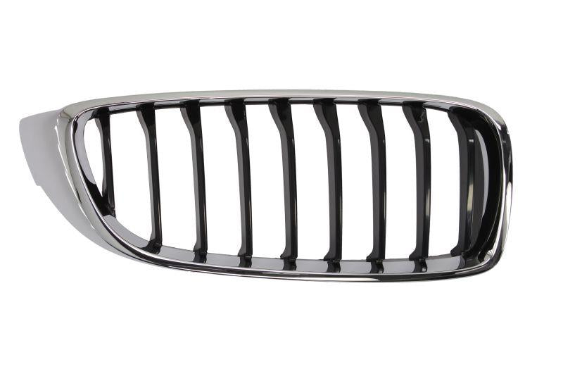 BMW 4 SERIES 2014 -2021 KIDNEY GRILLE CHROME WITH BLACK SLATS DRIVER SIDE RIGHT