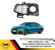 BMW 4 SERIES 2014 - 2020 M SPORT FRONT BUMPER FOG GRILLE LEFT PASSENGER SIDE