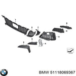 Load image into Gallery viewer, BMW 3 SERIES M SPORT G20 G21 2019–2023 FRONT LOWER GRILLE WITH RADAR HOLE BLACK

