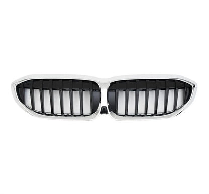 BMW 3 SERIES G21 M SPORT 2019 – 2023 FRONT GRILLE CHROME WITH BLACK SLATS NEW