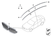 BMW 3 SERIES G20 G21 2019-2023 FRONT MAIN GRILLE GLOSS BLACK WITH CAMERA HOLE