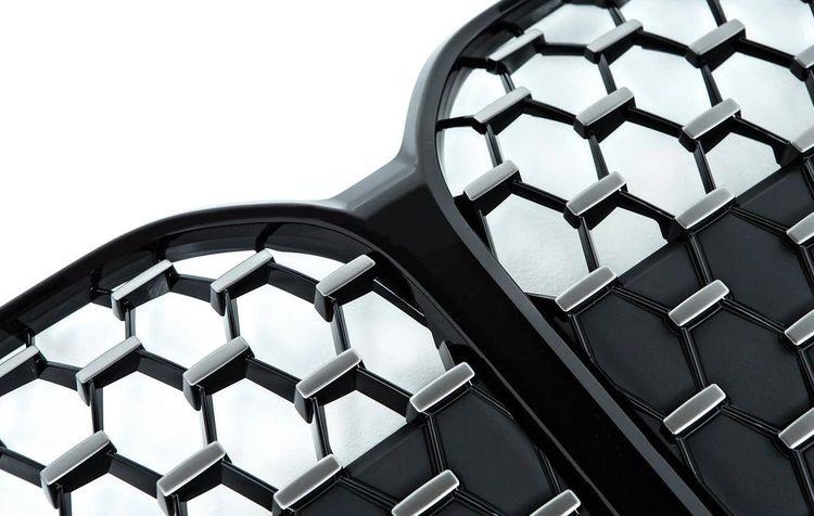 BMW 4 SERIES G22 G23 G26 2020 ON MAIN KIDNEY GRILLE BLACK & CHROME WITH PDC HOLE